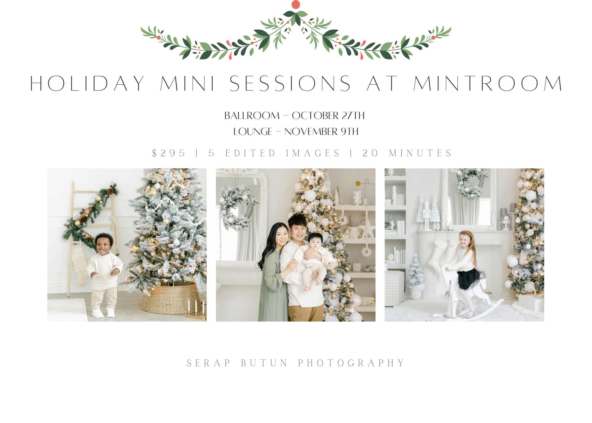 Holiday Mini Session in Toronto Mintroom Studio